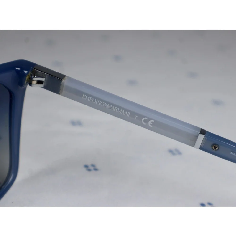 Emporio Armani EA 4075 5505/4L Blue Square Sunglasses Women 57-17-140